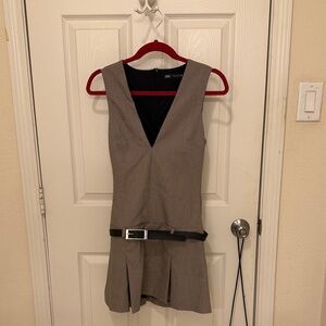 Zara Women's plaid dress w belt